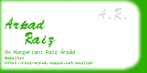 arpad raiz business card